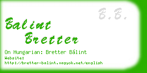 balint bretter business card